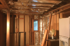 Ceiling over the back half of the kitchen is gone now.